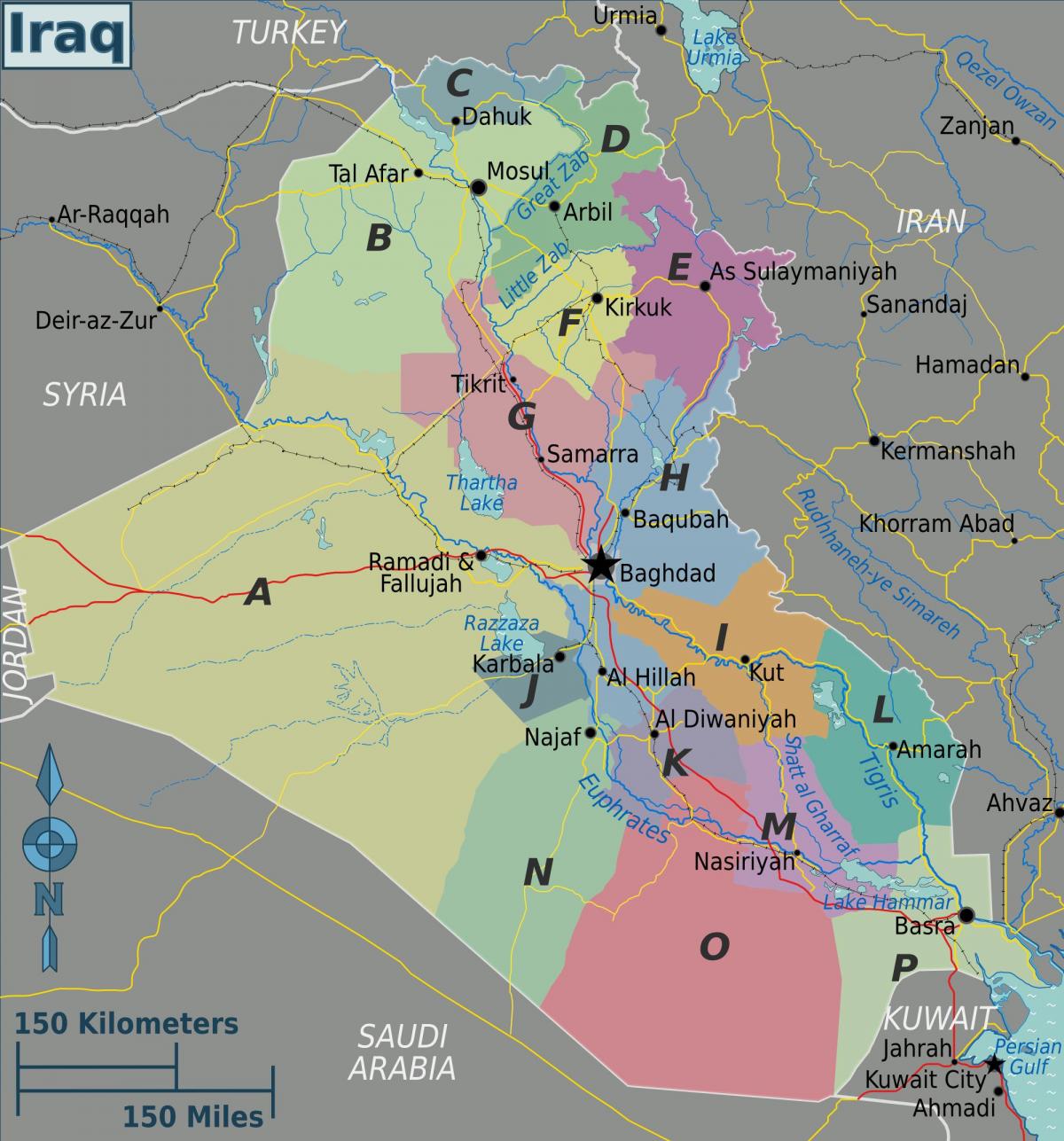 Mapa Iraku