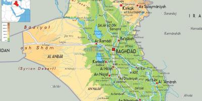 Mapa Iraku geografii