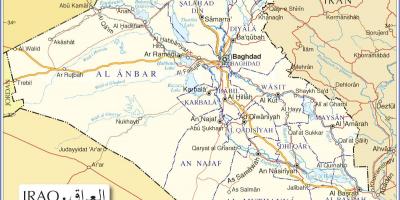 Mapa Iraku dróg