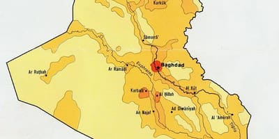 Mapa ludności Iraku 