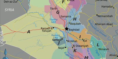 Mapa Iraku