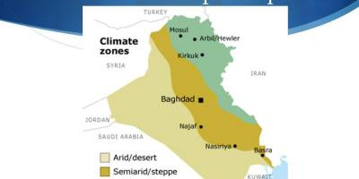 Mapa Iraku klimatu