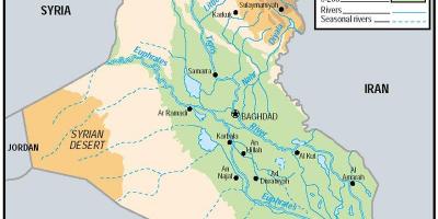 Mapa wysokości Iraku 